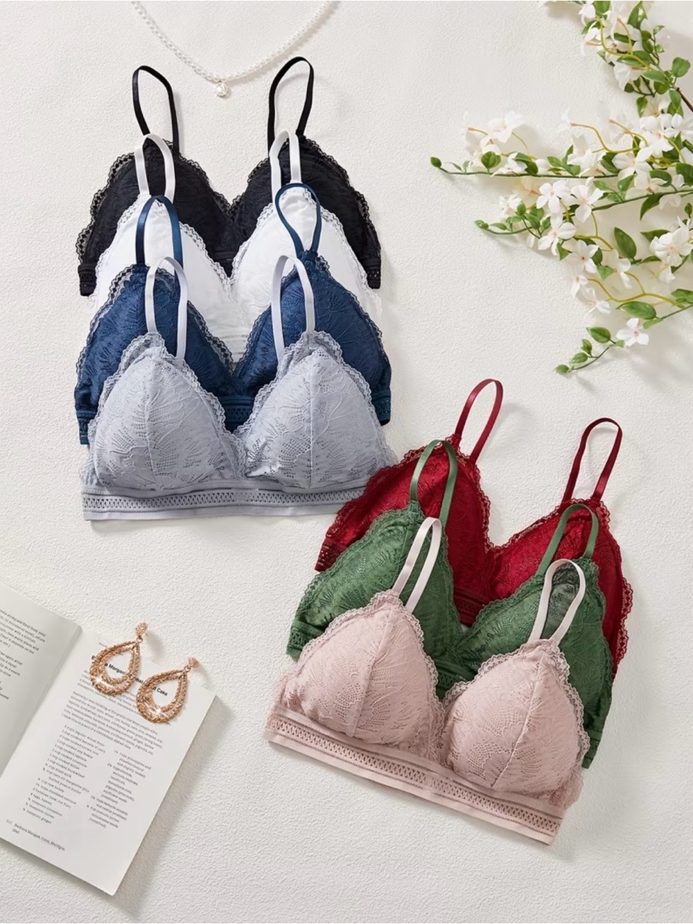 COMING SOON! ANDROMEDA 7-Piece Lace Bralette Set